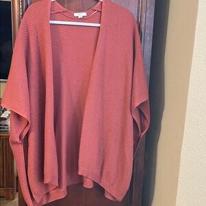 LOFT Rust Open-Front Poncho